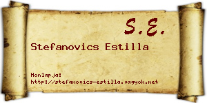 Stefanovics Estilla névjegykártya